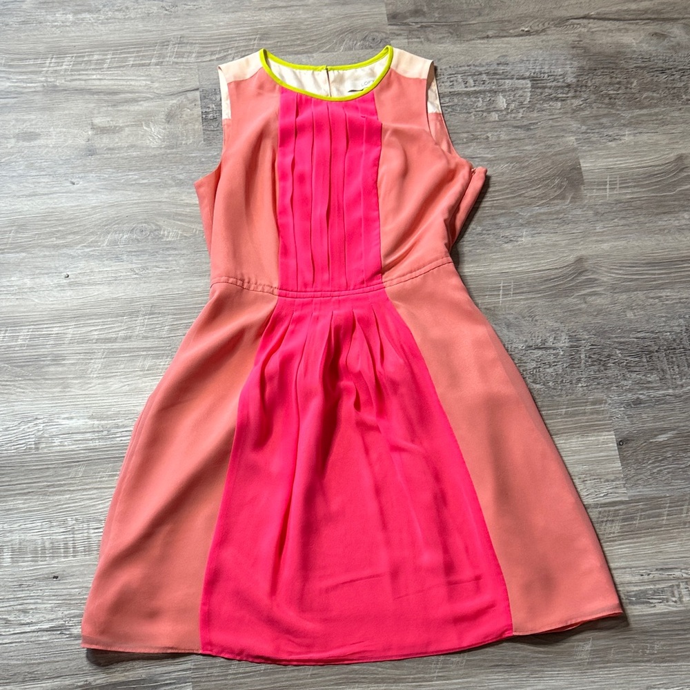 LOFT Pink and Coral Mini Dress